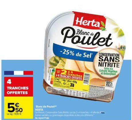 blanc de poulet Herta