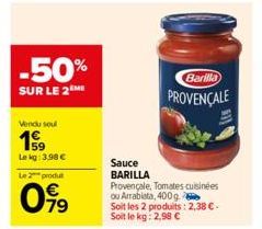 tomates cuisinées Barilla