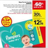 Couches Pampers offre sur Carrefour