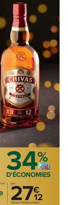 chivas  regal hubu  xii  12  34%  d'économies 