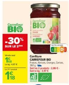 confiture bio Carrefour
