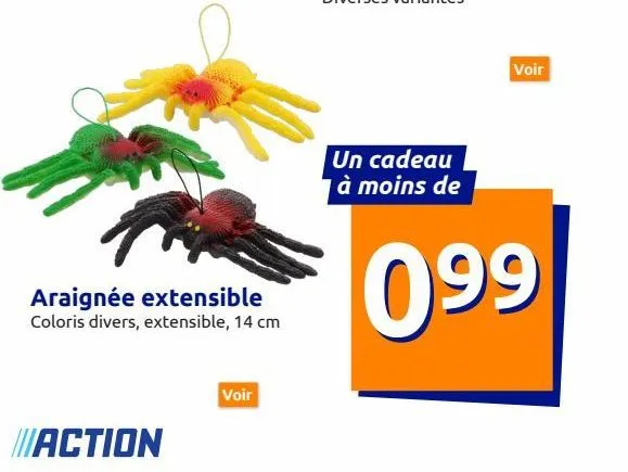 action  araignée extensible coloris divers, extensible, 14 cm  voir  un cadeau à moins de  voir  099 