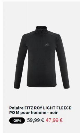 Polaire FITZ ROY LIGHT FLEECE PO M pour homme-noir  -20% 59,99 € 47,99 € 