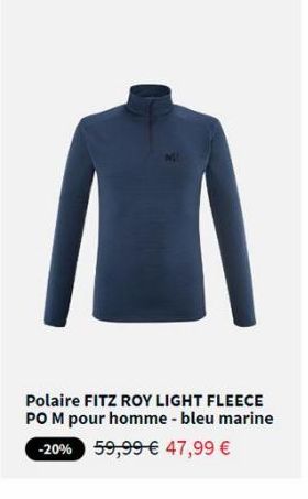 Polaire FITZ ROY LIGHT FLEECE PO M pour homme - bleu marine -20% 59,99 € 47,99 € 