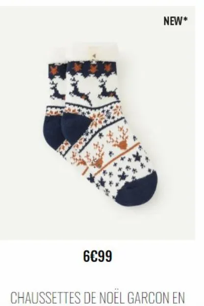 6€99  new*  chaussettes de noël garcon en  