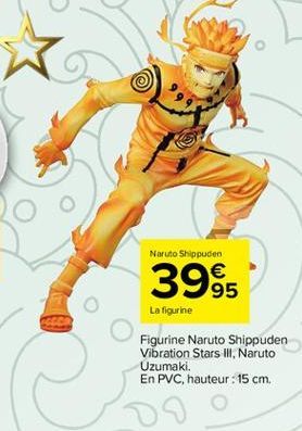 Naruto Shippuden  399  La figurine  Figurine Naruto Shippuden Vibration Stars III, Naruto Uzumaki.  En PVC, hauteur : 15 cm. 