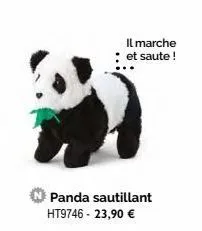 il marche : et saute!  panda sautillant ht9746 - 23,90 € 