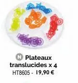 plateaux translucides x 4 ht8605 - 19,90 € 