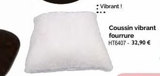 : Vibrant !  Coussin vibrant  fourrure  HT6407 - 32,90 € 