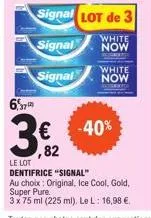 dentifrice signal