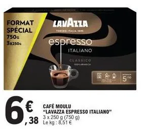 café moulu lavazza