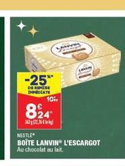 Promo Lanvin Escargots Au Chocolat Au Lait chez Lidl 