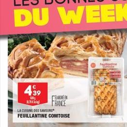 €  43⁹9  5001  KUT  ELABORE EN FRANCE  LA CUISINE DES SAVEURS FEUILLANTINE COMTOISE  Feylantine 