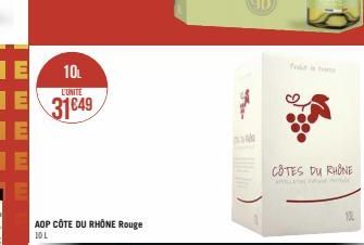 AOP CÔTE DU RHÔNE Rouge  10 L  mik  COTES DU RHÔNE  10 