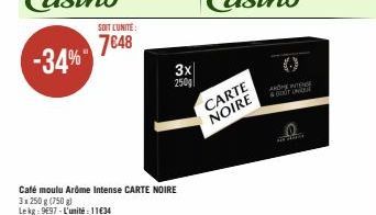 café moulu Carte noire