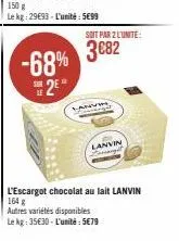 chocolat au lait lanvin