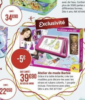 atelier de mode barbie