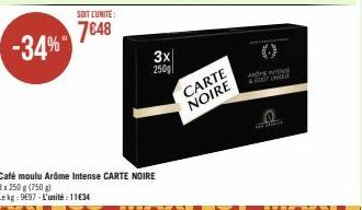 café moulu Carte noire