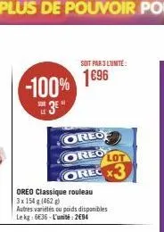 rouleau oreo