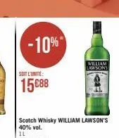 -10%  soit l'unite:  15688  william lawsons 