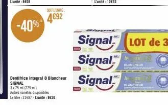 dentifrice signal