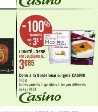 -100%  CANOTTIES  3 Max  L'UNITÉ : 3€85 PAR 3 JE CAGNOTTE  3€85  LASKA 