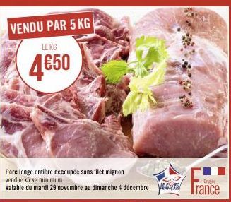 VENDU PAR 5 KG  LEKG  4€50 