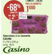 SER  -68% 1660  CANOTTES  Casino  2 Max  Speculaas  El Calle  