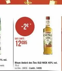 rhum ambré old nick