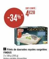 -34%  soit l'unité  4€28 