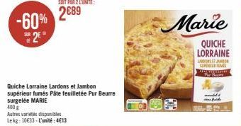 quiche lorraine Marie