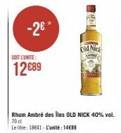 rhum ambré Old Nick