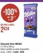 chocolat milka