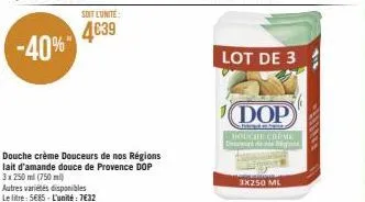 lait d'amande dop