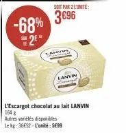 chocolat au lait lanvin