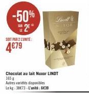 -50% 25°  SOIT PAR 2 L'UNITÉ  4€79 