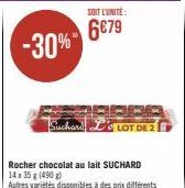 Suchard  SOIT L'UNITE:  6€79  LOT DE 
