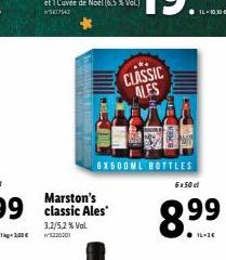 Marston's classic Ales 3,2/5,2 % Vol 1kg-1.00€ 5220201  6X500ML BOTTLES  CLASSIC ALES  6x50 el  8.⁹9  16-10.30€ 