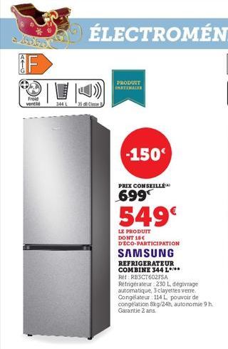 réfrigérateur combiné Samsung