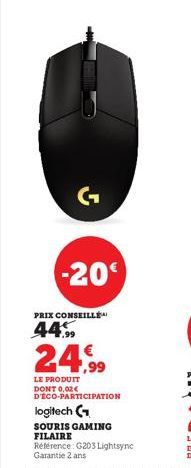 -20€  PRIX CONSEILL  44.⁹9  