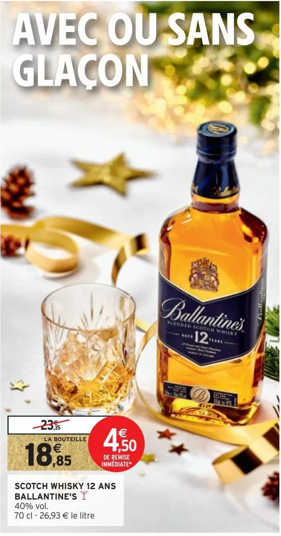 scotch whisky 12 ans ballantine's