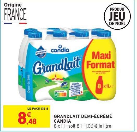 GRANDLAIT DEMI-ÉCRÉMÉ CANDIA