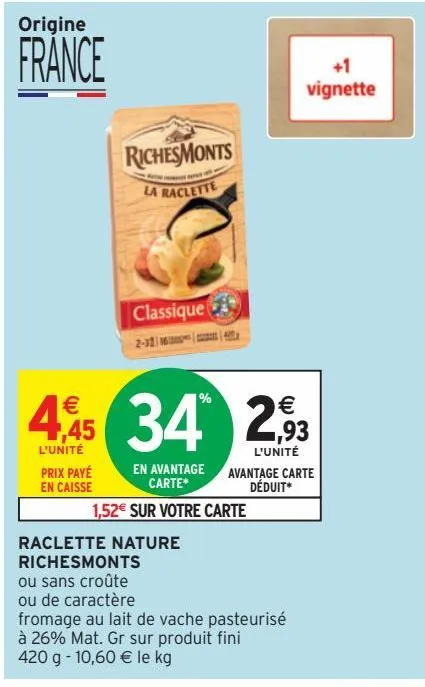 raclette nature richesmonts