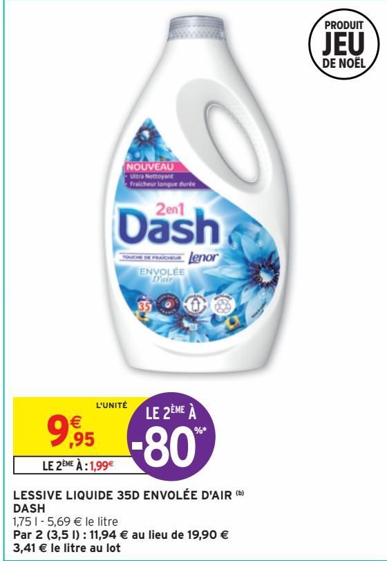 LESSIVE LIQUIDE 35D ENVOLÉE D'AIR DASH