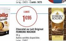chocolat au lait Ferrero Rocher