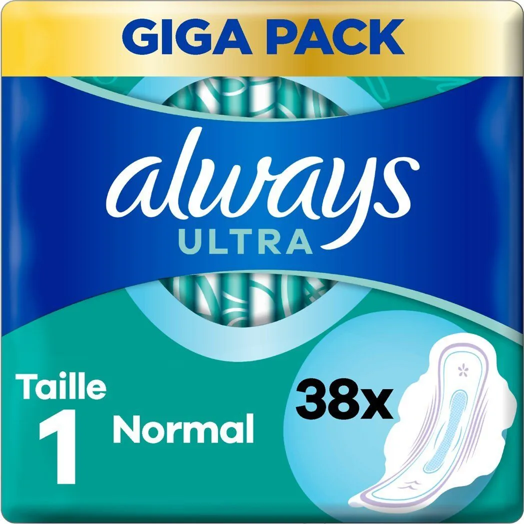 serviettes hygiéniques ultra normal plus x38 always