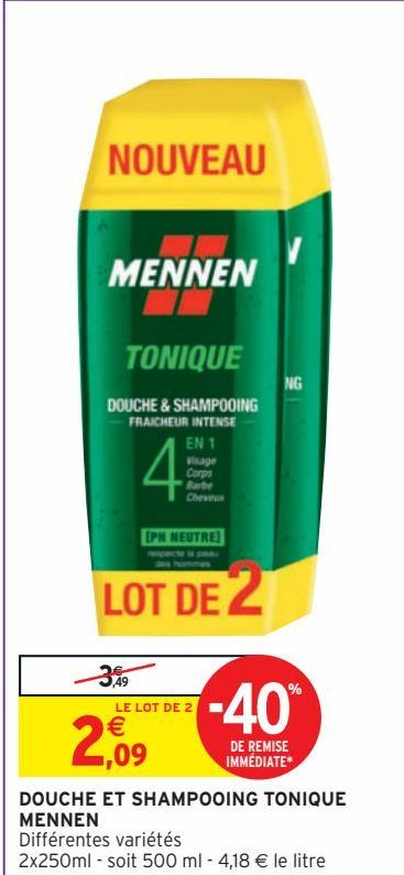 DOUCHE ET SHAMPOOING TONIQUE MENNEN