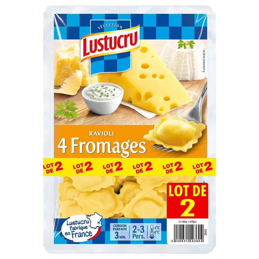 ravioli 4 fromages lustucru