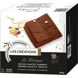 La Féérique, Bûche glacée caramel beurre salé et vanille Les créations