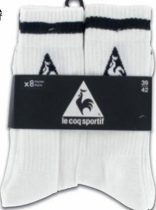 LOTS DE 8 MI-CHAUSSETTES HOMME LE COQ SPORTIF